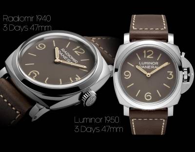 OFFICINE PANERAI - Radiomir 1940 - 3 Days 47mm & Luminor 1950 - 3 Days 47mm